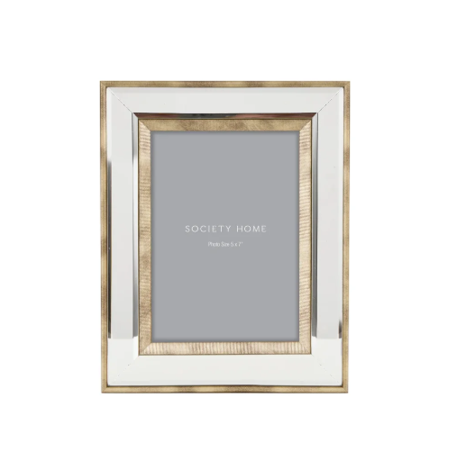 Society Home Amelia Mirror Photo Frame Gold & Mirror 5x7