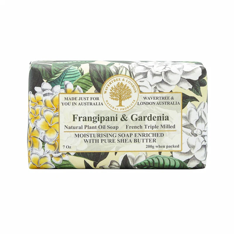 Wavertree & London Frangipani & Gardenia Soap Bar 200g