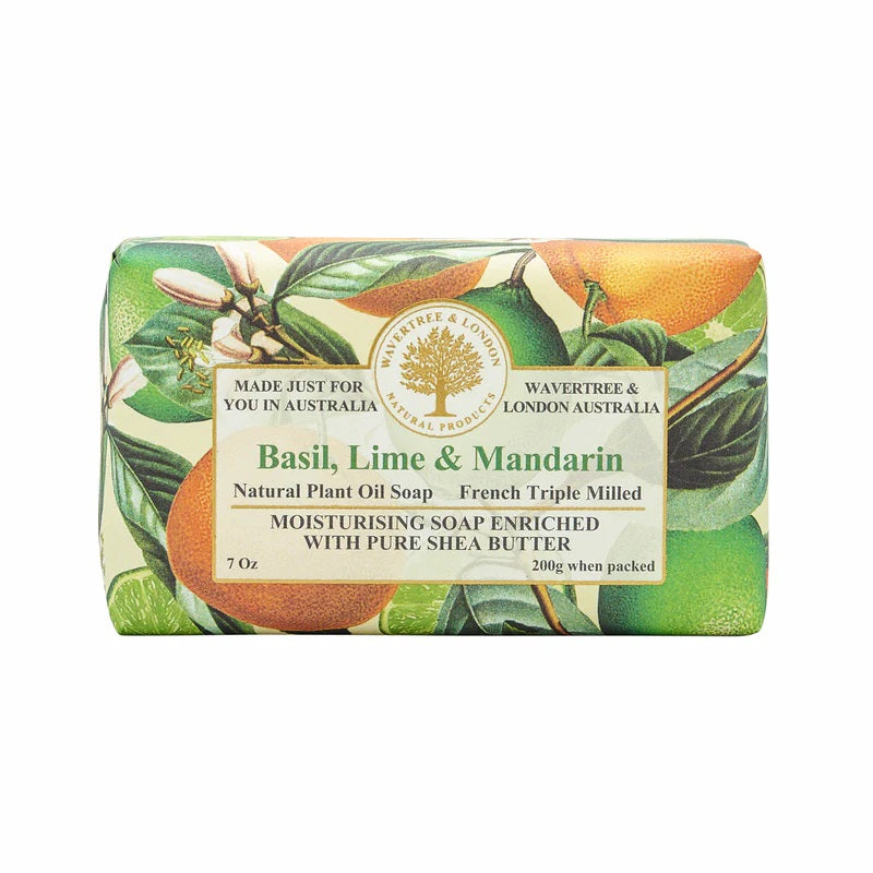 Wavertree & London Basil Lime Mandarin Soap Bar 200g