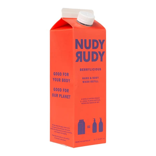 Nudy Rudy Berrylicious Hand/body Wash Refill 1 Litre