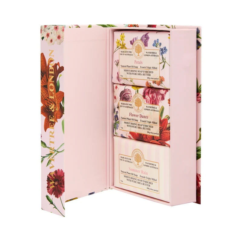 Wavertree & London Flower Dance Soap Trio Set (3 X 200g)