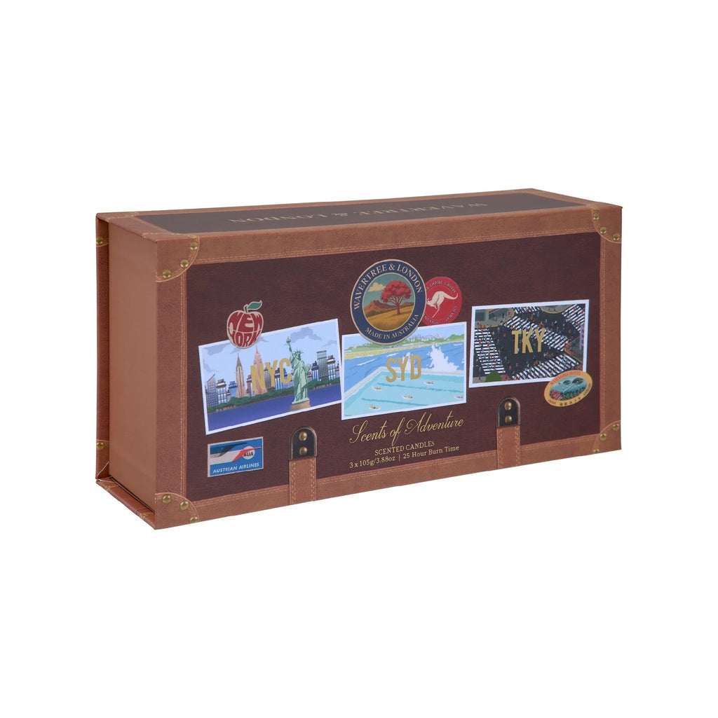 Wavertree & London Scents Of Adventure Mini Candle Trio Set (3 X 105g)