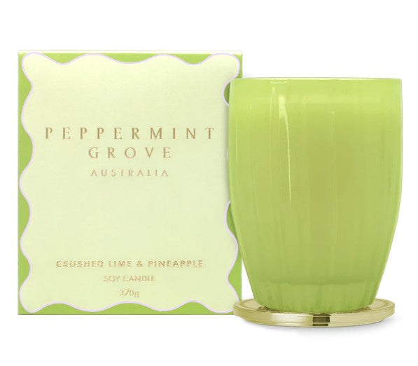 Peppermint Grove Crushed Lime & Pineapple Large Candle 370g