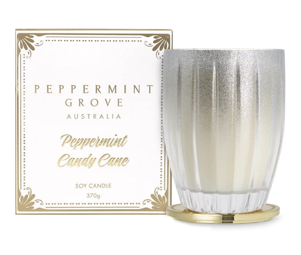 Peppermint Grove Large Candle 370g - Peppermint Candy Cane