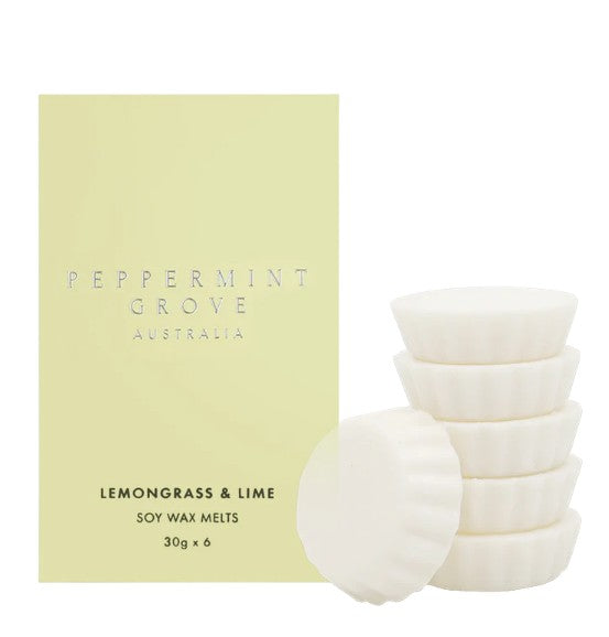 Peppermint Grove Wax Melts 30g X 6 - Lemongrass & Lime