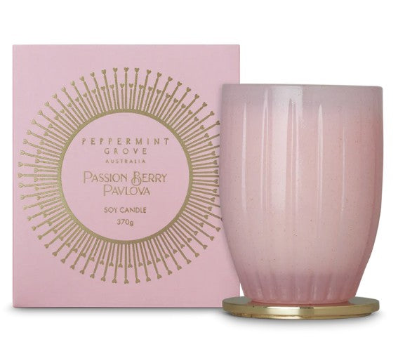 Peppermint Grove Large Soy Candle 370g - Passion Berry Pavlova