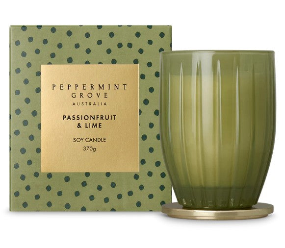 Peppermint Grove Large Candle 370g - Passionfruit & Lime (ltd Ed. 2026)