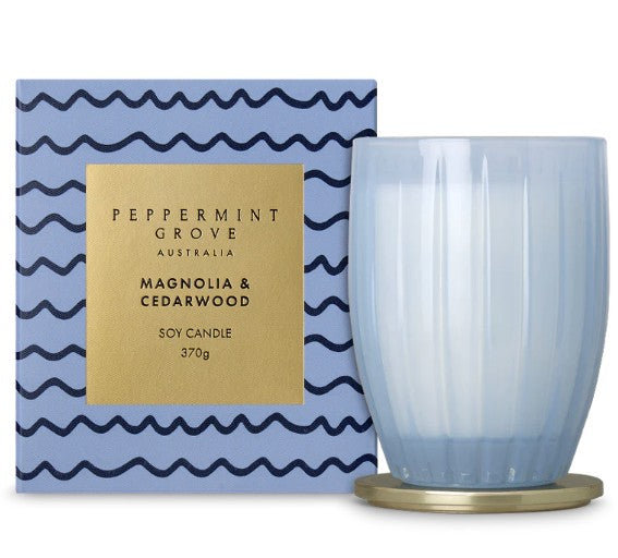 Peppermint Grove Large Candle 370g - Magnolia & Cedarwood (ltd Ed. 2026)