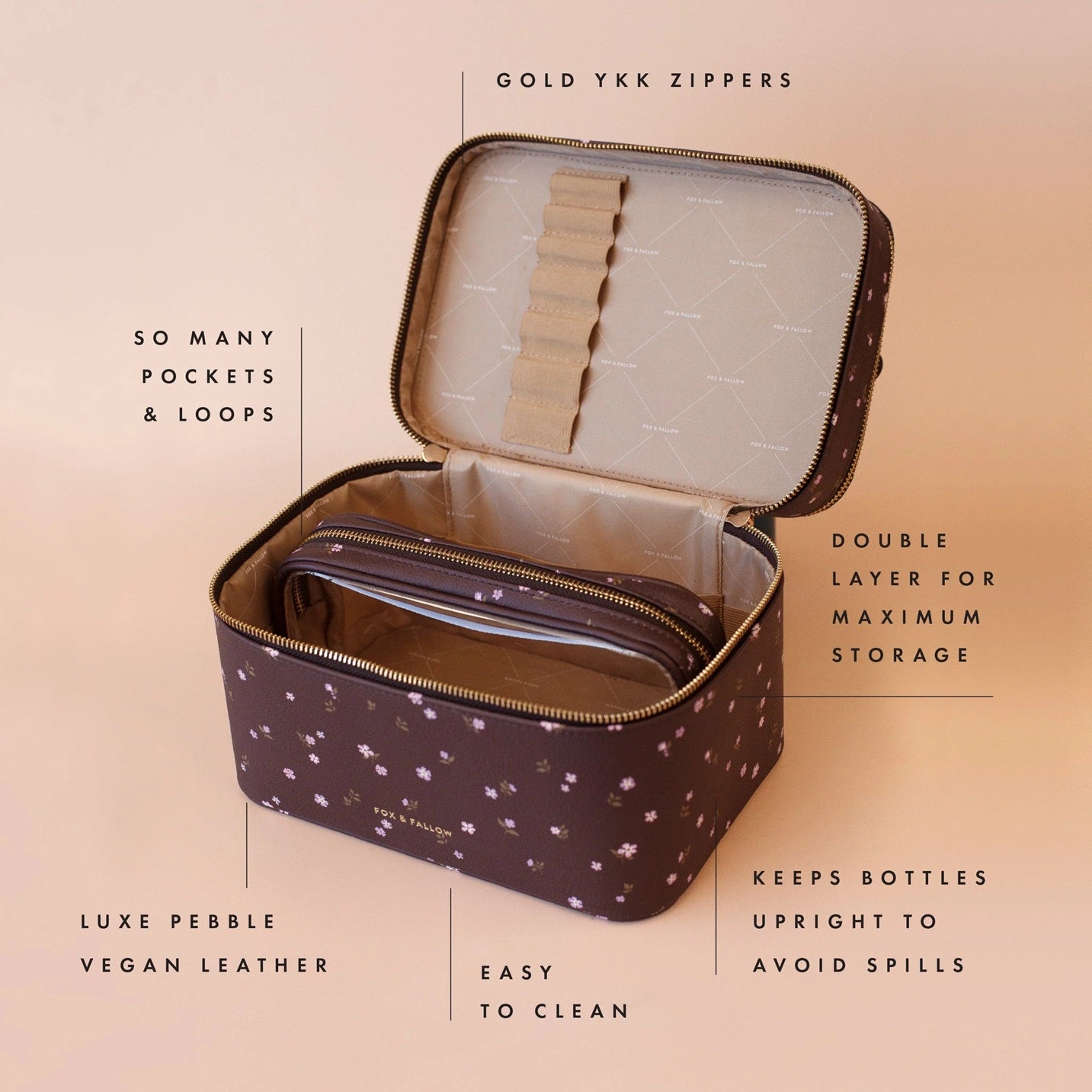 Fox & Fallow Wisteria Vanity Case - 'the Classic'