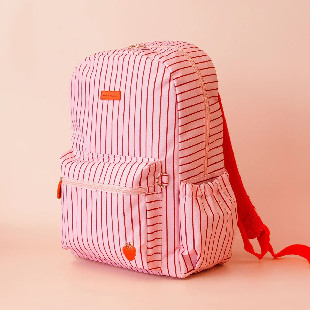 Fox & Fallow Strawberry Stripe Junior Backpack - Medium 20l