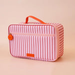 Load image into Gallery viewer, Fox &amp; Fallow Strawberry Stripe Large Lunch Bag
