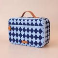 Fox & Fallow Navy Diamonds Large Lunch Bag