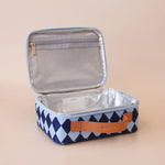 Load image into Gallery viewer, Fox &amp; Fallow Navy Diamonds Mini Lunch Bag

