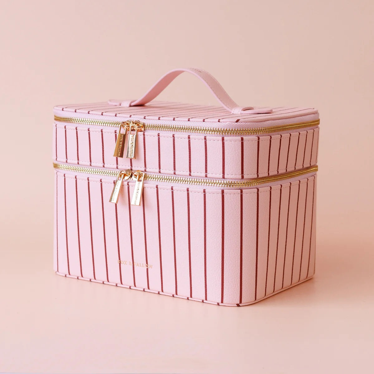 Fox & Fallow Rose Pinstripe Vanity Case - The Classic