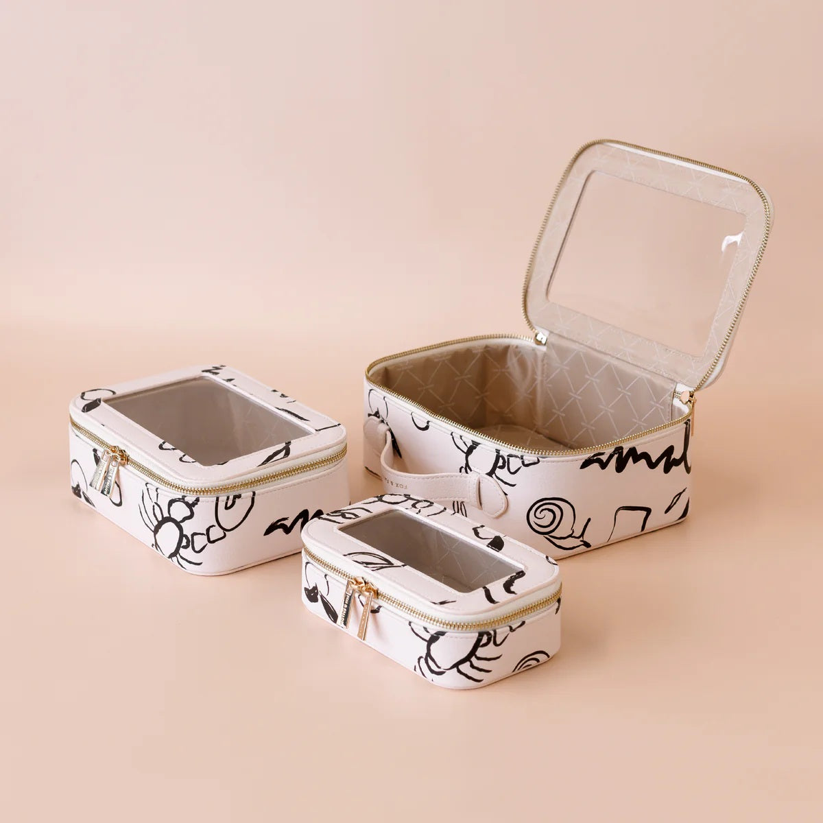 Fox & Fallow Amalfi Cosmetic Nested Trio Set
