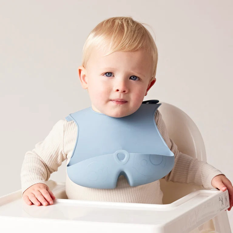 B.box Silicone Bib Lullaby Blue