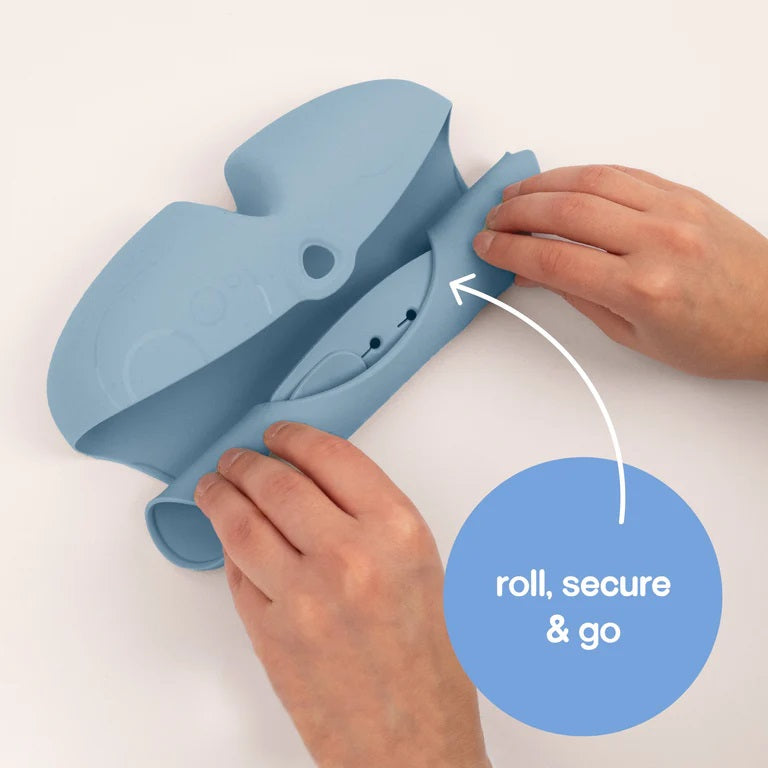 B.box Silicone Bib Lullaby Blue