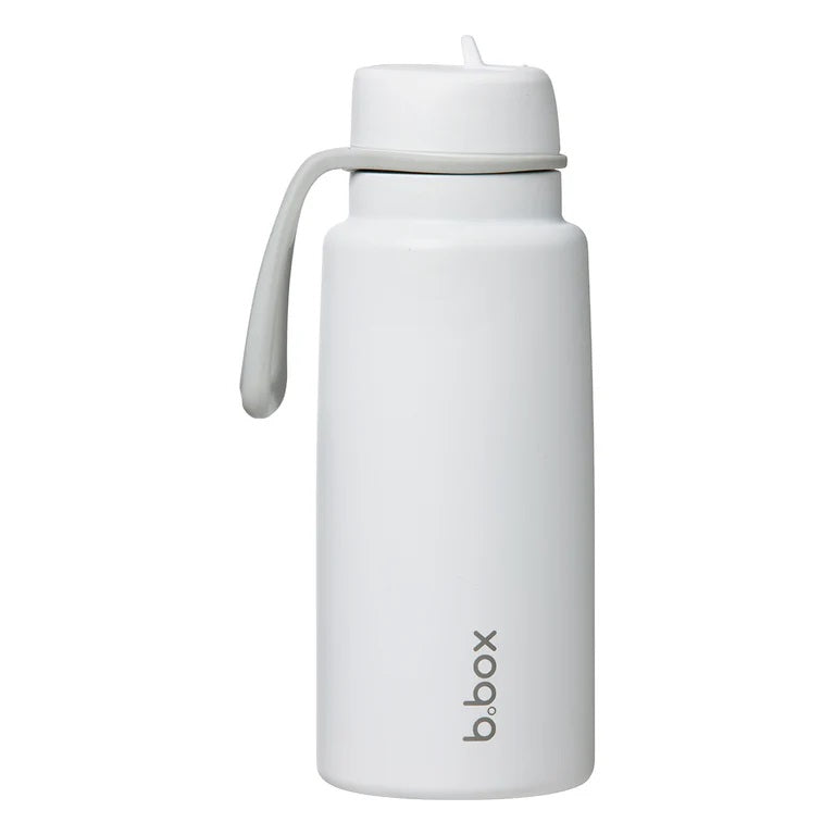 B.box 1l Insulated Flip Top Drink Bottle White Out