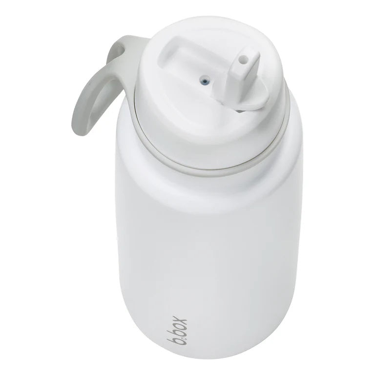 B.box 1l Insulated Flip Top Drink Bottle White Out
