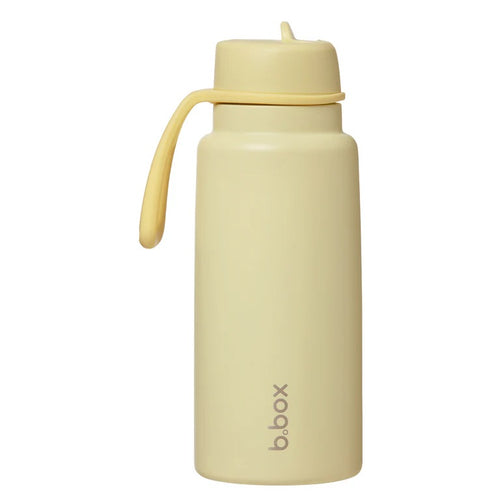 B.box 1l Insulated Flip Top Drink Bottle Lemon Twist