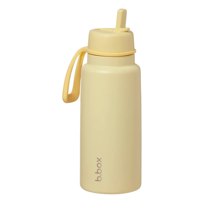 B.box 1l Insulated Flip Top Drink Bottle Lemon Twist