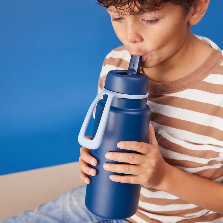 B.box 1l Insulated Flip Top Drink Bottle Midnight
