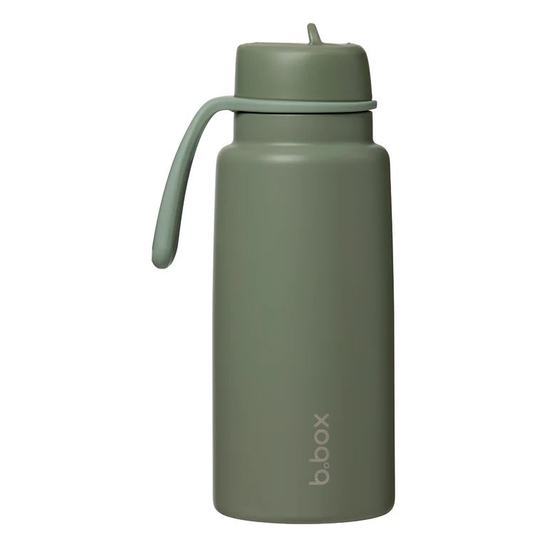 B.box 1l Insulated Flip Top Drink Bottle Olive