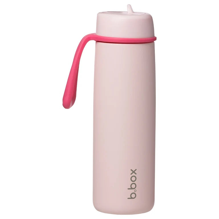 B.box 690ml Insulated Flip Top Bottle - Pink Paradise