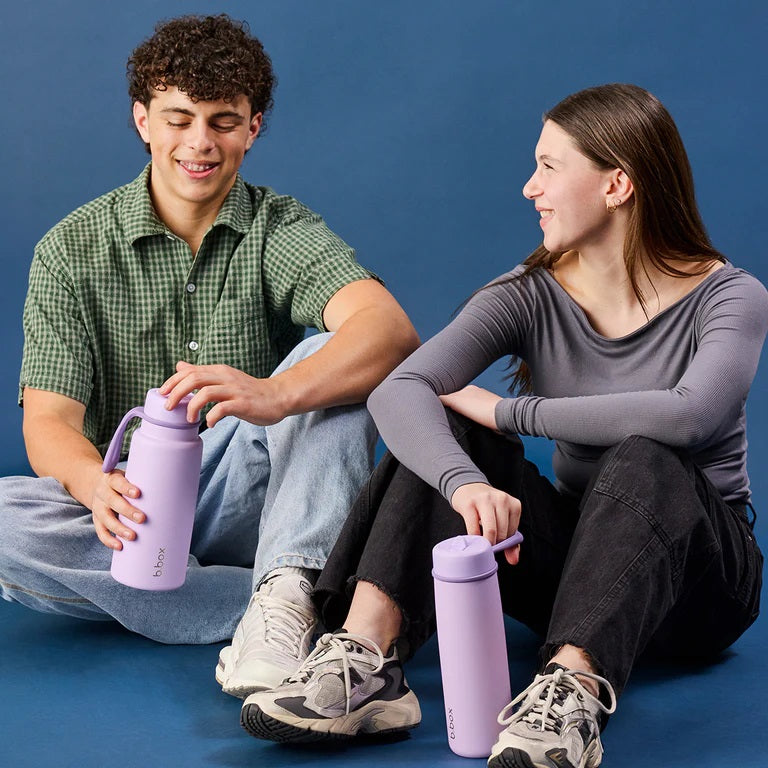 B.box 690ml Insulated Flip Top Bottle - Lilac Love