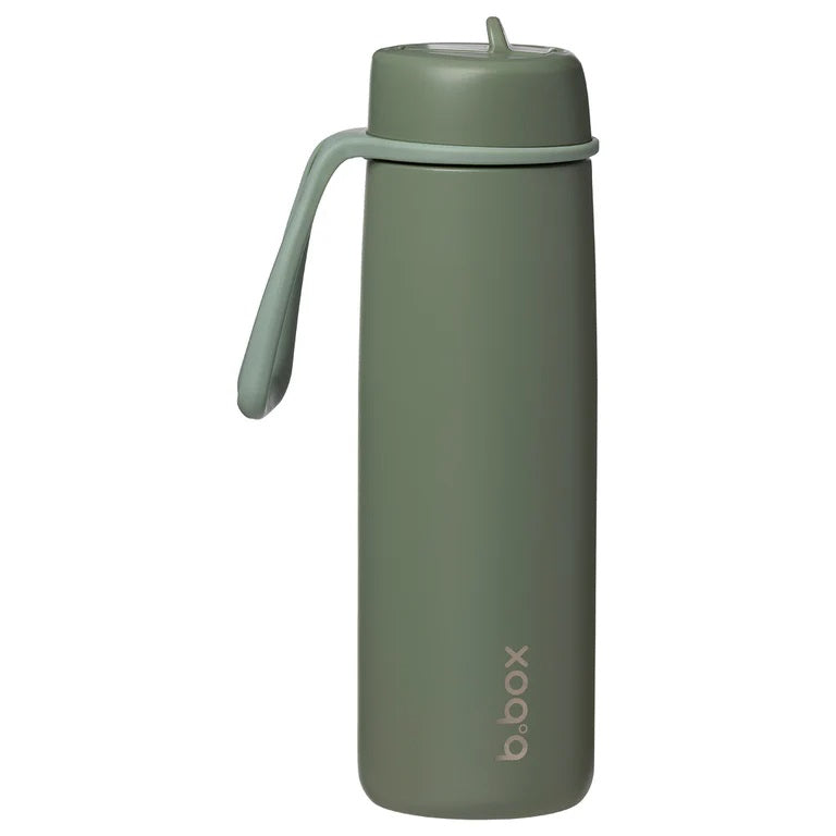 B.box 690ml Insulated Flip Top Bottle - Olive