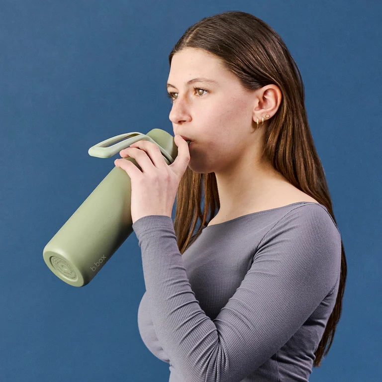B.box 690ml Insulated Flip Top Bottle - Olive