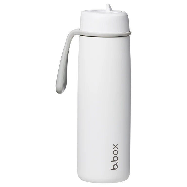 B.box 690ml Insulated Flip Top Bottle - White Out