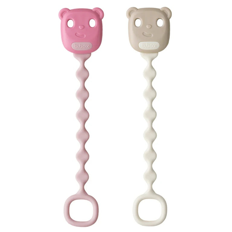 B.box Soother Clips - Blush + Vanilla