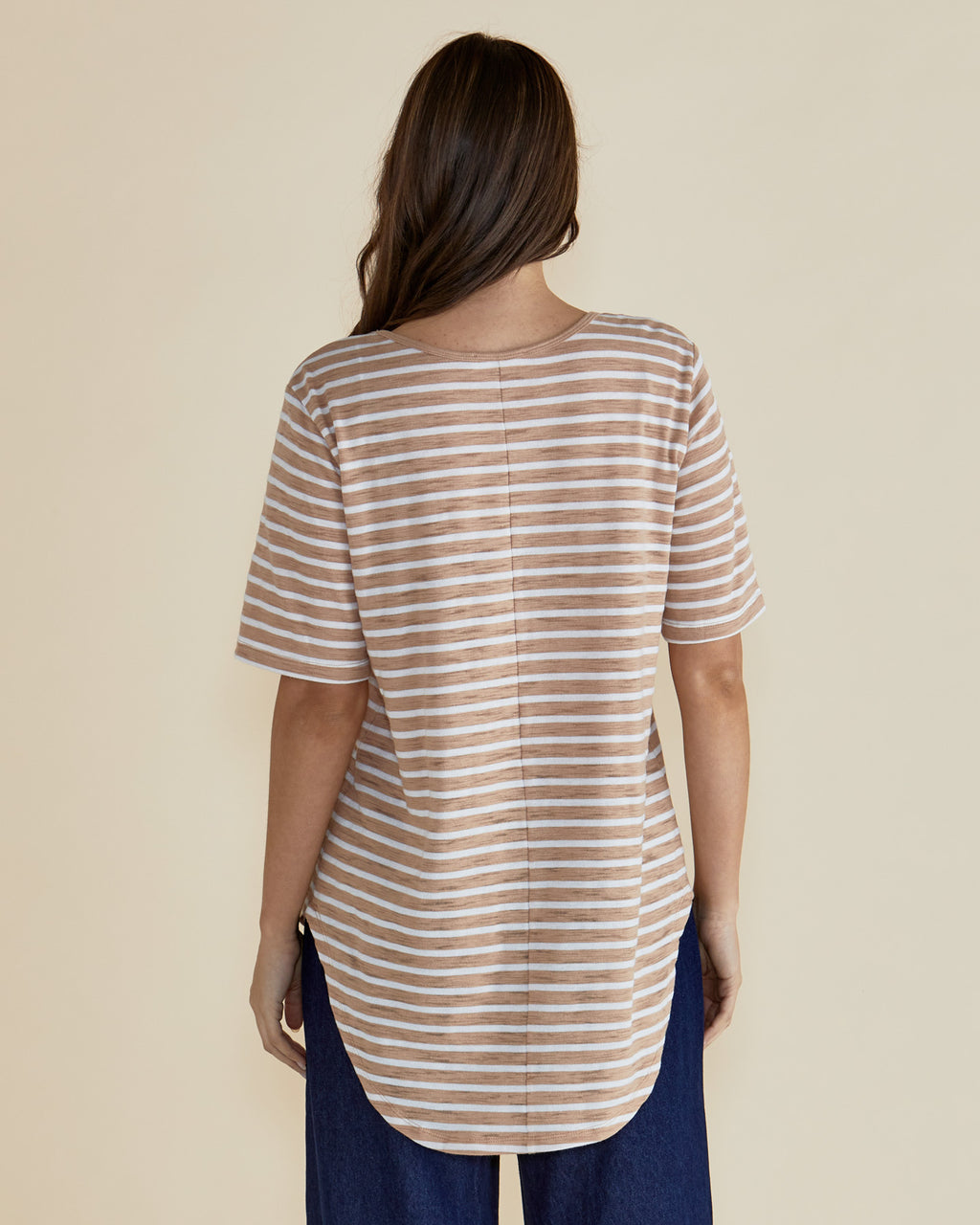 Betty Basics Ariana Tee Beige Stripe [sz:8]