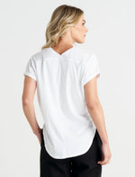 Load image into Gallery viewer, Betty Basics Avril Print Tee White *sale*
