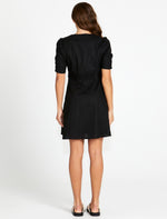 Load image into Gallery viewer, Sass Marnie Button Thru Mini Dress Black
