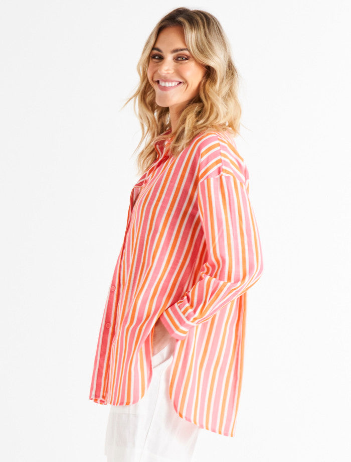 Betty Basics Quinn Shirt Sundown Stripe *sale*