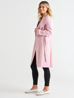 Load image into Gallery viewer, Betty Basics Christina Collared Wrap Midi Coat - Powder Petal Pink [sz:8]
