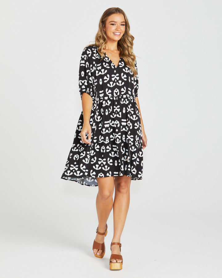 Sass Viola Dress Abstract [sz:8]