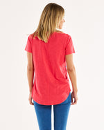 Load image into Gallery viewer, Betty Basics Amber Print Tee Star Race Stripe [sz:8]
