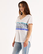 Load image into Gallery viewer, Betty Basics Amber Print Tee Animal Stripe [sz:8]
