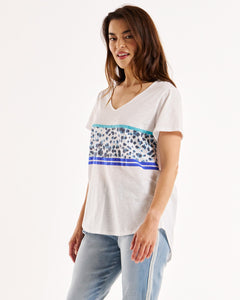 Betty Basics Amber Print Tee Animal Stripe [sz:8]