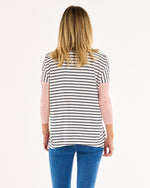 Load image into Gallery viewer, Betty Basics Geneva Tee Blue/red Stripe [sz:8]
