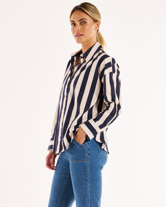 Betty Basics Stripe Shirt Navy Stripe [sz:8]