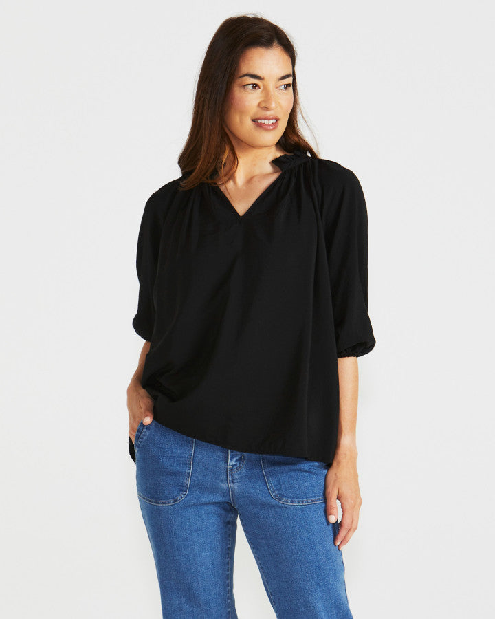 Betty Basics Cecilia Blouse Black [sz:8]