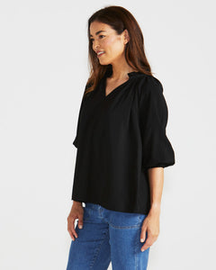 Betty Basics Cecilia Blouse Black [sz:8]