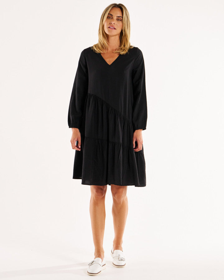 Betty Basics Tenley Tiered Dress Black [sz:8]