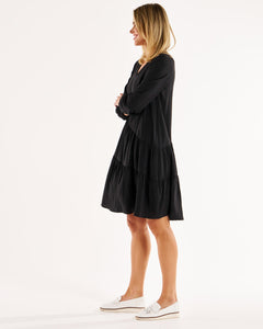 Betty Basics Tenley Tiered Dress Black [sz:8]