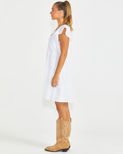 Sass Phillipa Dress - White [sz:8]