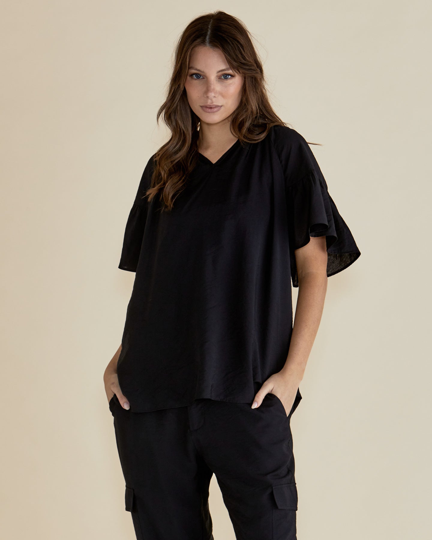 Betty Basics Vivienne Blouse Black [sz:8]